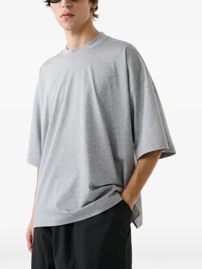 Studio Nicholson Piu Oversized T-shirt In Gray