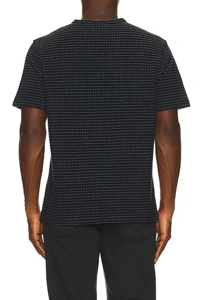 Frame Jacquard Stripe Tee In Blue