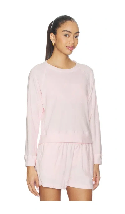 Bobi Raglan Pullover In Pink