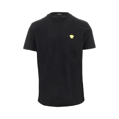 Versace Medusa Minimalist Crew Neck T-shirt In Black
