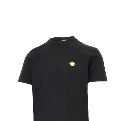 Versace Medusa Minimalist Crew Neck T-shirt In Black
