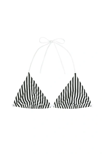 La Perla Striped Triangle Bikini Top In Stripes