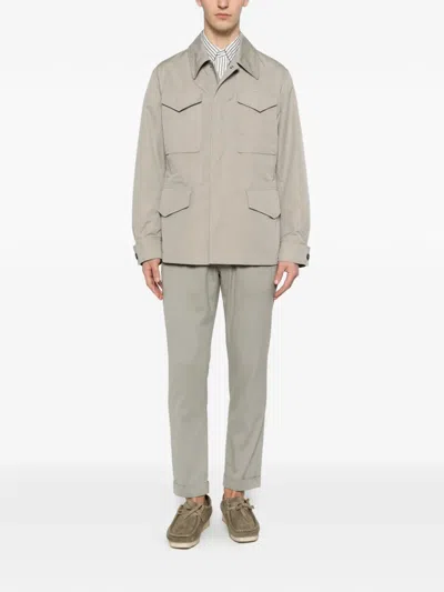 Eleventy Patch-pocket Jacket In Neutral