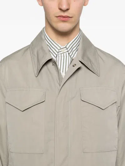 Eleventy Patch-pocket Jacket In Neutral
