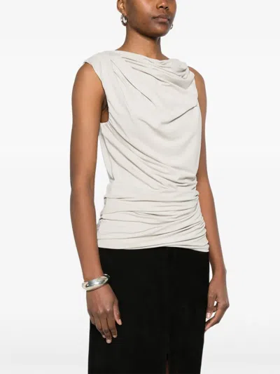 Entire Studios Drape Gathered Top In Neutral