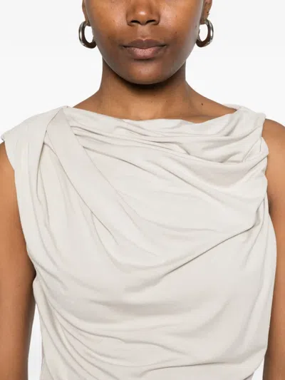 Entire Studios Drape Gathered Top In Neutral