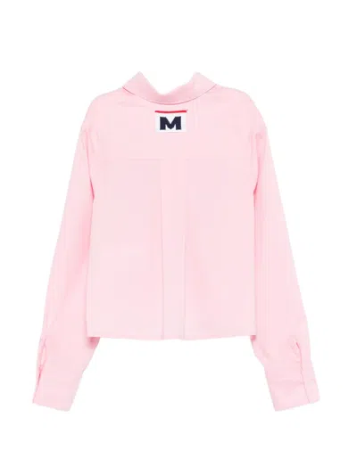 Msgm Logo-print Shirt In Pink