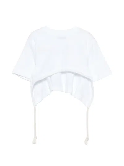 Msgm Logo-patch T-shirt In White