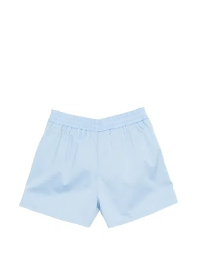 Msgm Logo-detail Shorts In Blue