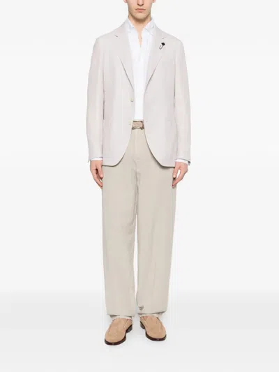 Lardini Patch-pocket Blazer In Pink