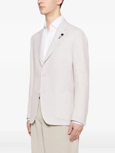 Lardini Patch-pocket Blazer In Pink