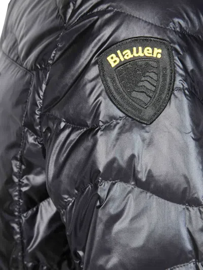 Blauer Classic Quilted Jacket For Men In Black