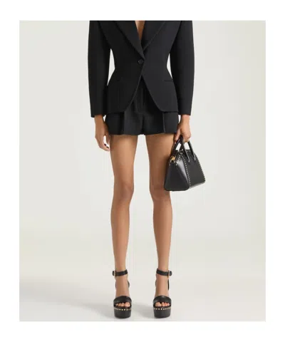 Givenchy Clog Platform Sandals In Leather With Studs Detail In Black