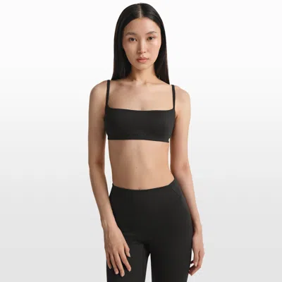 Nike Women's Skims Matte Thin-strap Micro Bra In Black | ModeSens
