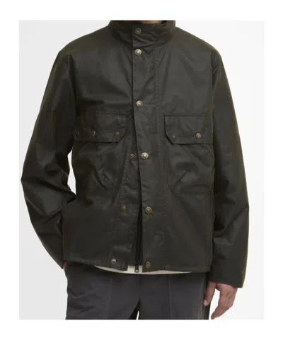 Barbour Field Snap-front Jacket In Blue