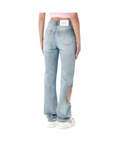 Off-white New Meteor Distressed Jeans Size 26 In Blue