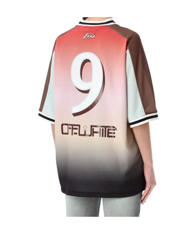 Off-white Soccer Raglan T-shirt Gradient Graphic In Multi