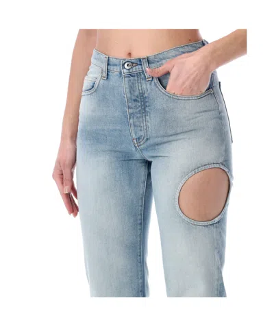 Off-white New Meteor Distressed Jeans Size 26 In Blue