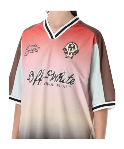 Off-white Soccer Raglan T-shirt Gradient Graphic In Multi