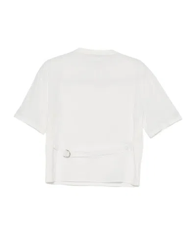 Patrizia Pepe Strap T-shirt In White