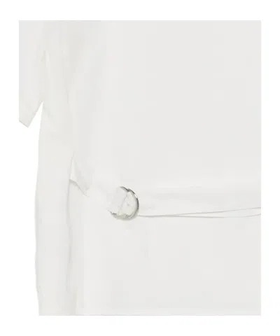 Patrizia Pepe Strap T-shirt In White