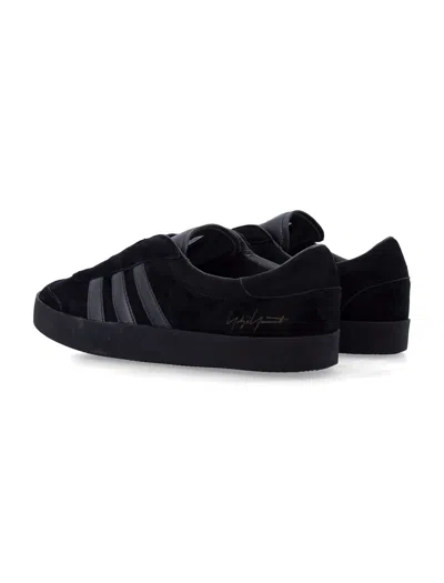 Y-3 Gazelle Black Leather Sneakers In Black