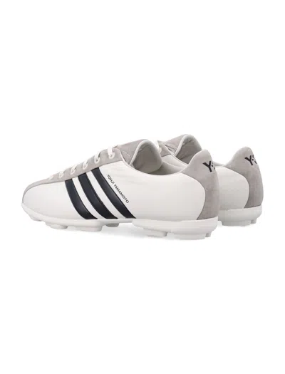 Y-3 Field Leather And Suede Sneakers In White