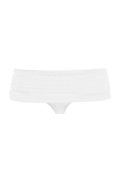 Norma Kamali Bill Low Rise Bikini Bottoms In White