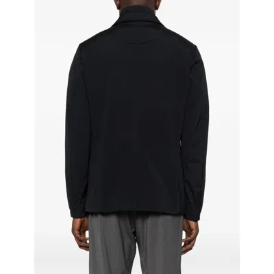 Moorer Button Zip Jacket In Black