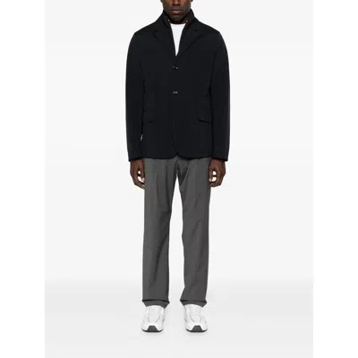 Moorer Button Zip Jacket In Black