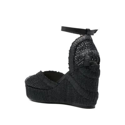 Castaã±er Charmie Ankle-strap Platform Espadrilles In Black