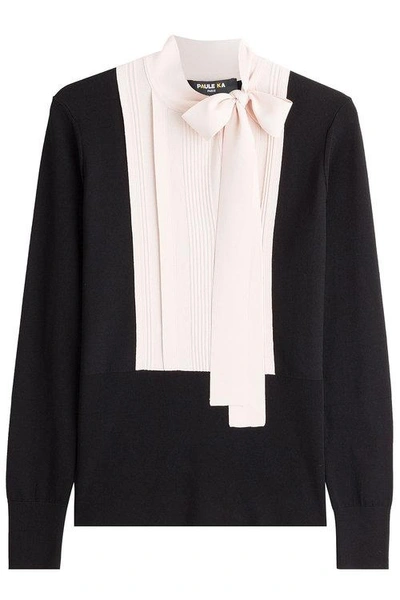 Paule Ka Knit Pullover With Bow In Black