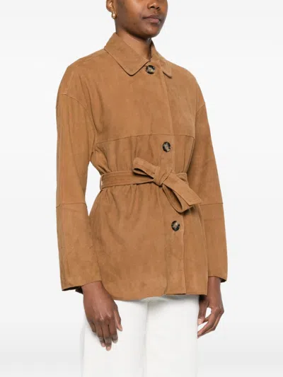 Peuterey Brown Solid Jacket In Brown