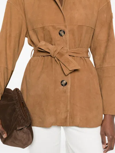 Peuterey Brown Solid Jacket In Brown