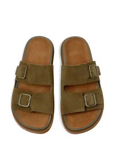 Camper Buckle Strap Sandals In Multi