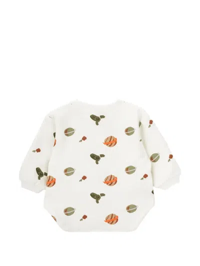 Knot Little Astronaut Patterned Bodysuit In Multi