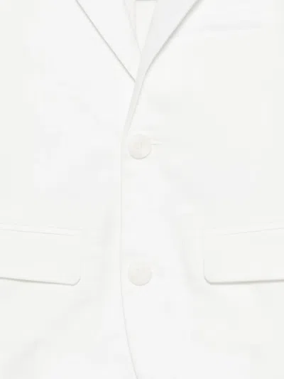 Fay Buttoned Pocket Bçazer In White