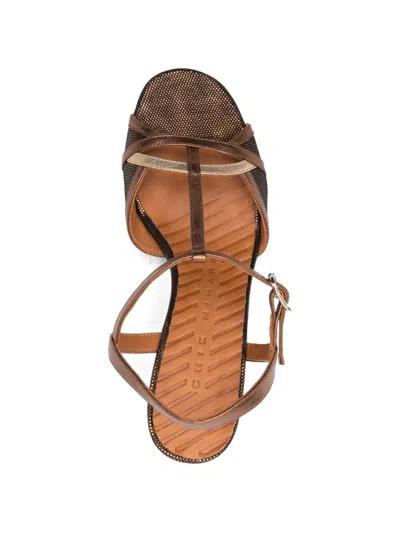 Chie Mihara Bejo T-strap Leather Sandals In Brown