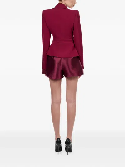 Araftu Collared Blazer Jacket In Red