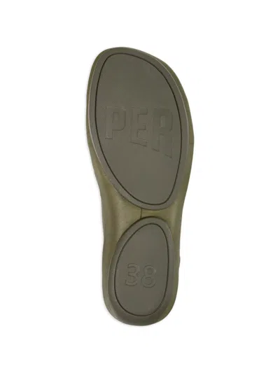 Camper Isla Crossover-strap Leather Sandals In Green