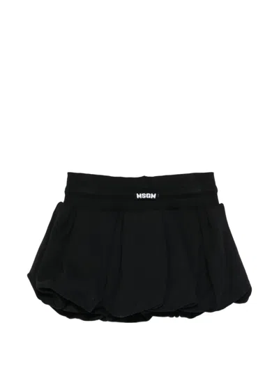 Msgm Drawstring Shorts In Black