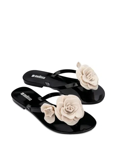 Melissa Harmonic Springtime Flip-flops In Black