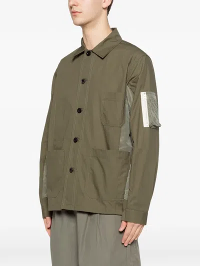 Sacai Pocket Panelling Jacket In Green