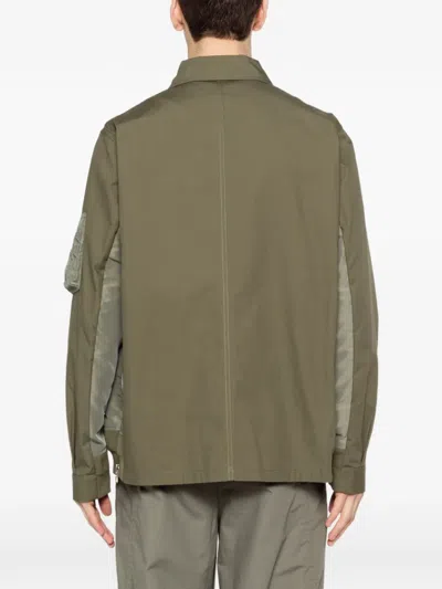 Sacai Pocket Panelling Jacket In Green