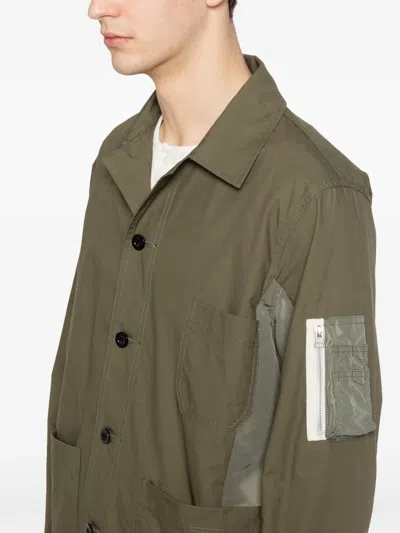 Sacai Pocket Panelling Jacket In Green