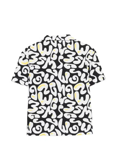 Msgm Patterned Shirt In Blue