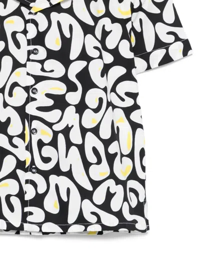 Msgm Patterned Shirt In Blue