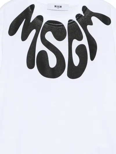 Msgm Graphic-print T-shirt In White