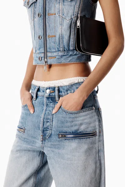 Alexander Wang Zip Silk Float Jean