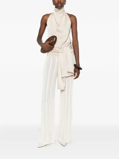 Bompard Elasticated-waist Trousers In White